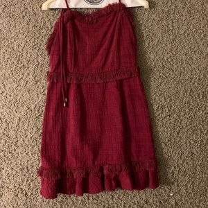 Skyler + Madison Maroon Game Day Dress